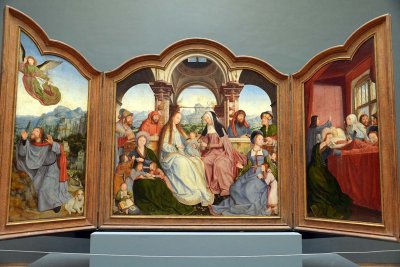 Quentin Metsys - Triptyque de la Confrérie de Ste Anne, Louvain, centre: Famille de Ste Anne (1509) - 2567