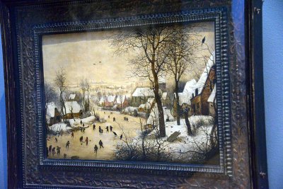 Pieter Brueghel I (1527/28-1569) - Paysage d'hiver avec patineurs et trappe aux oiseaux (1565) - 2590