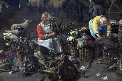Jan Siberechts - Ferme de maraîchers (1664), détail - 2719
