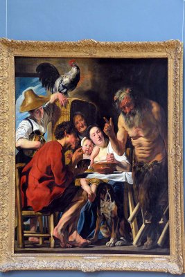 Jacques Jordaens (1593-1678) - Le satyre et le paysan - 2816