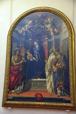 Filippino Lippi - Madonna and Child Enthroned with Saints. Otto Altarpiece (1485) - Uffizi Gallery, Florence - 7401