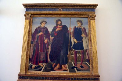 Piero del Pollaiolo - SS Jacob, Vincent & Eustachian. Altarpiece of the Cardinal of Portugal (1466-68) - 7411