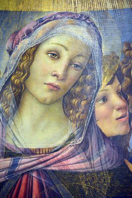 Botticelli - Madonna of the Pomegranate (1487), detail - Uffizi Gallery, Florence - 7479