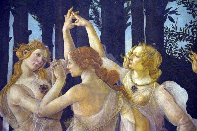 Botticelli - Primavera - Spring (1482), detail  - Uffizi Gallery, Florence - 7500