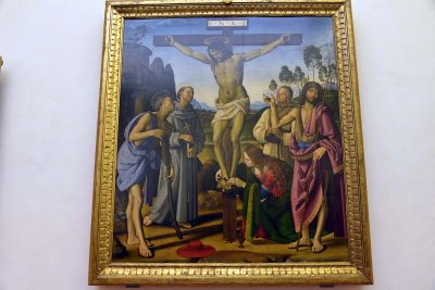 il Perugino - Crucifix with  Saints (1492)  - Uffizi Gallery, Florence - 7594