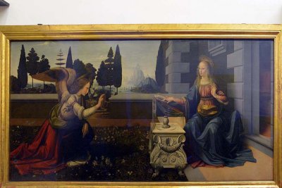 Leonardo da Vinci - Annunciation (1475-1480) - Uffizi Gallery, Florence - 7609