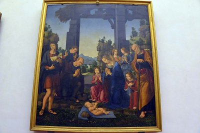 Lorenzo di Credi - Adoration of the Shepherds (1495-97) - Uffizi Gallery, Florence - 7617