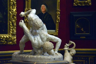The Uffizi Wrestlers (Roman copy of an original Greek sculpture) - The Tribune  - Uffizi Gallery, Florence - 7651