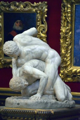 The Uffizi Wrestlers (Roman copy of an original Greek sculpture)- The Tribune  - Uffizi Gallery, Florence - 7661