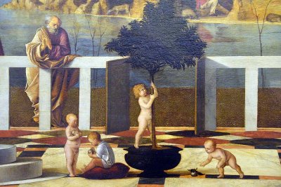 Giovanni Bellini - Sacred Allegory (1490-99), detail - Uffizi Gallery, Florence - 7695