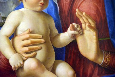 Cima da Conegliano - Madonna and Child (1504), detail - Uffizi Gallery, Florence - 7702