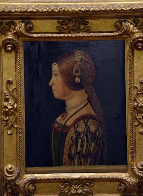 Attributed to Alessandro Araldi - Portrait of Barbara Pallavicino (1510) - Uffizi Gallery, Florence - 7725