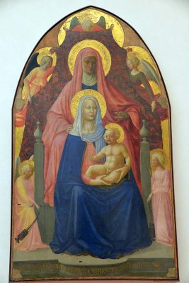 Masaccio - Madonna and Child with Saint Anne and angels Sant' Anna Metterza (1424-1425) - Uffizi Gallery, Florence - 7819