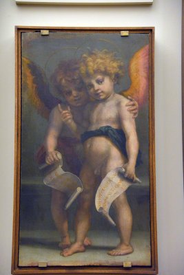 Andrea del Sarto - Two Angels, predella from Stories of the life of 4 Saints, Vallombrosan Altarpiece - Uffizi Gallery - 7843