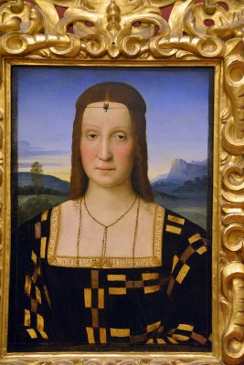 attributed to Raffaello Sanzio - Portrait of Elisabetta Gonzaga (1503-1504) - Uffizi Gallery, Florence - 7902