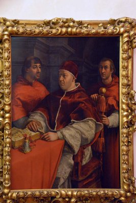 Raffaello Sanzio - Pope Leo X with Cardinals Giulio de' Medici & Luigi de' Rossi (1510-1511)  - Uffizi Gallery, Florence - 7919