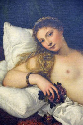 Tiziano Vecellio - Venus of Urbino, detail (1538) - Uffizi Gallery, Florence - 7972