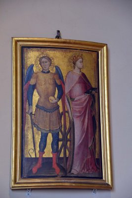 Attributed to Lorenzo di Niccolò Gerini (1376-1440) - St Michael & St. Catherine - Bargello National Museum - Florence - 8043