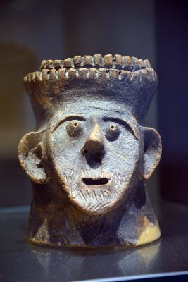 Head of a statue from Bes Sanctuary, Bithia - 3rd-1st century B.C. - 4202