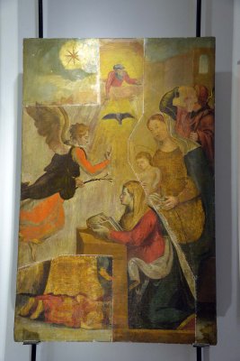 Annunciation (1568), Retablo di Nostra Signora della Neve, Michele Cavaro - From S. Francesco di Stampace Church - 4246