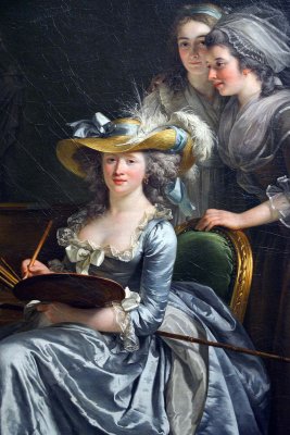 Adelaide Labille-Guiard - L'artiste dans son atelier avec deux de ses lves (1785), dtail - 5144