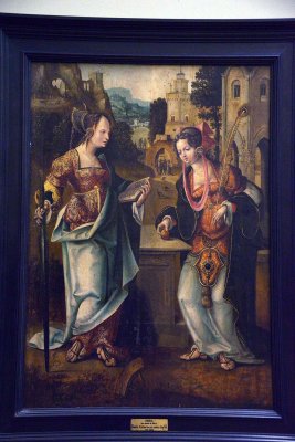 Maniriste anversois (premire moiti XVIe sicle) - Sainte Catherine et Sainte Marguerite - 8664