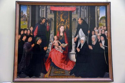 Hans Memling - La Vierge et l'Enfant entre St Jacques et St Dominique (1488) - 8731