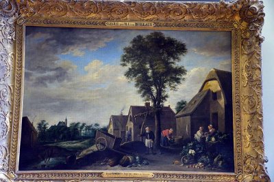 David II Teniers, dit Teniers le Jeune (1610-1690) - Paysage villageois avec cour de ferme, lgumes et fruits - 8746