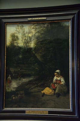 Jan Siberechts - Femme pouillant une fillette au bord de l'eau (1666-1667) - 8748