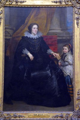 Antoon van Dyck - Portrait d'une dame de qualit avec sa fille (1628-1629) - 8773
