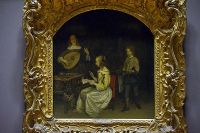 Gerard ter Borch - Le concert: chanteuse et joueuses de luth theorb (1657) - 8905