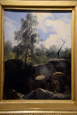 Jules Coignet - Peintres dans la fot de Fontainebleau - Auberge Ganne - Barbizon - 7827