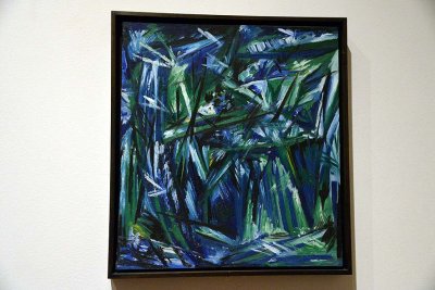 Natalia Goncharova - Rayonism, Blue-Green Forest, 1913 - 0744