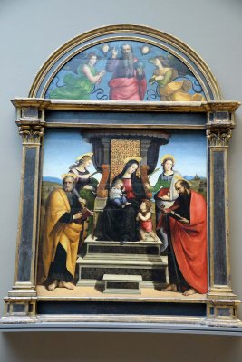 Madonna and Child Enthroned with Saints (1504-05) - Raphael - 9459