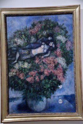 Marc Chagall - Lovers among Lilacs (1930) - 9690