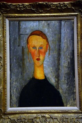 Modigliani - Jeune fille aux yeux bleus (1918) - 1677