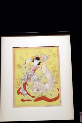 Paul Jacoulet - Ebisu, Dieu du bonheur, personnifi par une courtisane du Shimabara, Kyoto (octobre 1952) - 7180