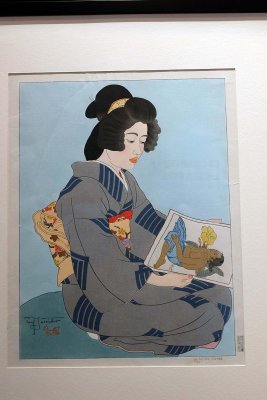 Paul Jacoulet - La geisha Kiyoka, Tokyo (mai 1935) - 7194