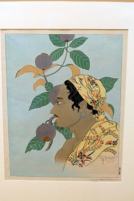 Paul Jacoulet - Homme de Menado et mangoustans, Clbes (janvier 1935) - 7320