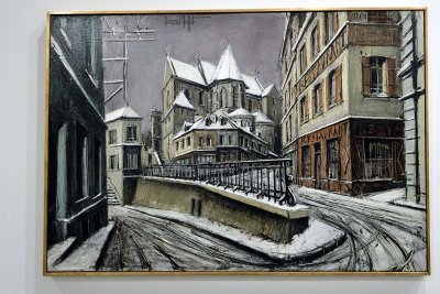 Bernard Buffet - Paysages de neige, Pontoise, l'église Saint Maclou, 1976 - 7775