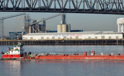 Port of Greater Baton Rouge; Barge in View