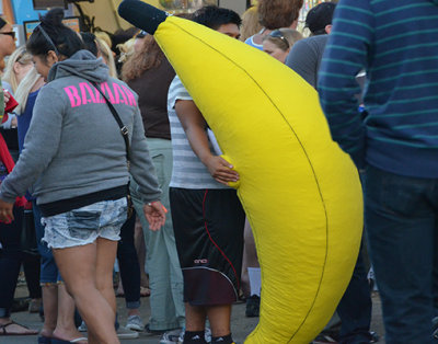 A giant-size banana in custody!