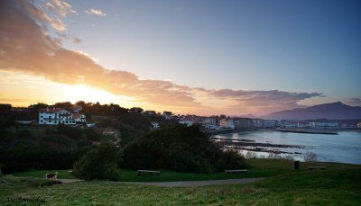 St Jean de Luz .The town in the morning light.