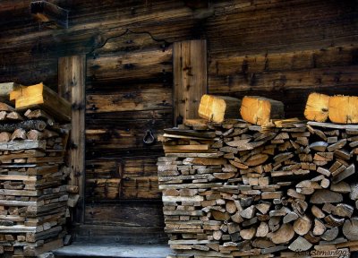 MORZINE Typical .Entry of a Chalet