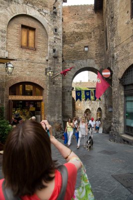 In the San Gimignano Streets