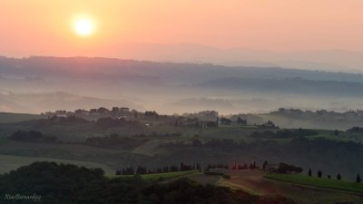 Tuscany Landscape in the early Morning .Day 2