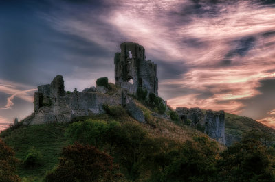 Corfe Castle at First Light 