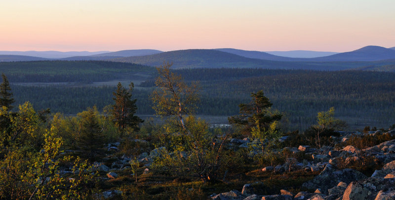 Lapland in midnight.