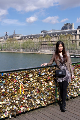 Les  cadenas d'amour  du Pont des Arts.