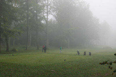 golf in the misty